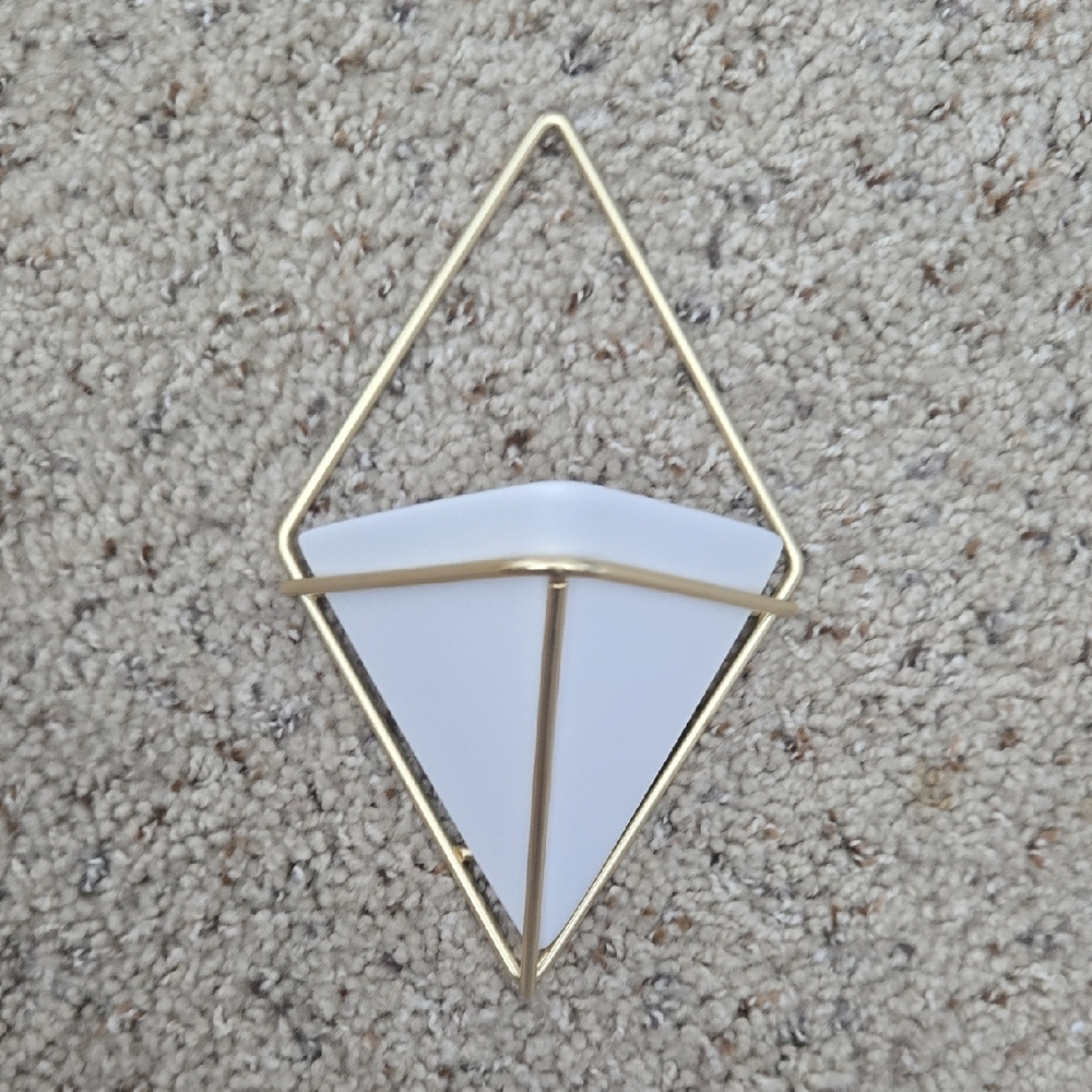 Gold and White Geometric Wall Decor